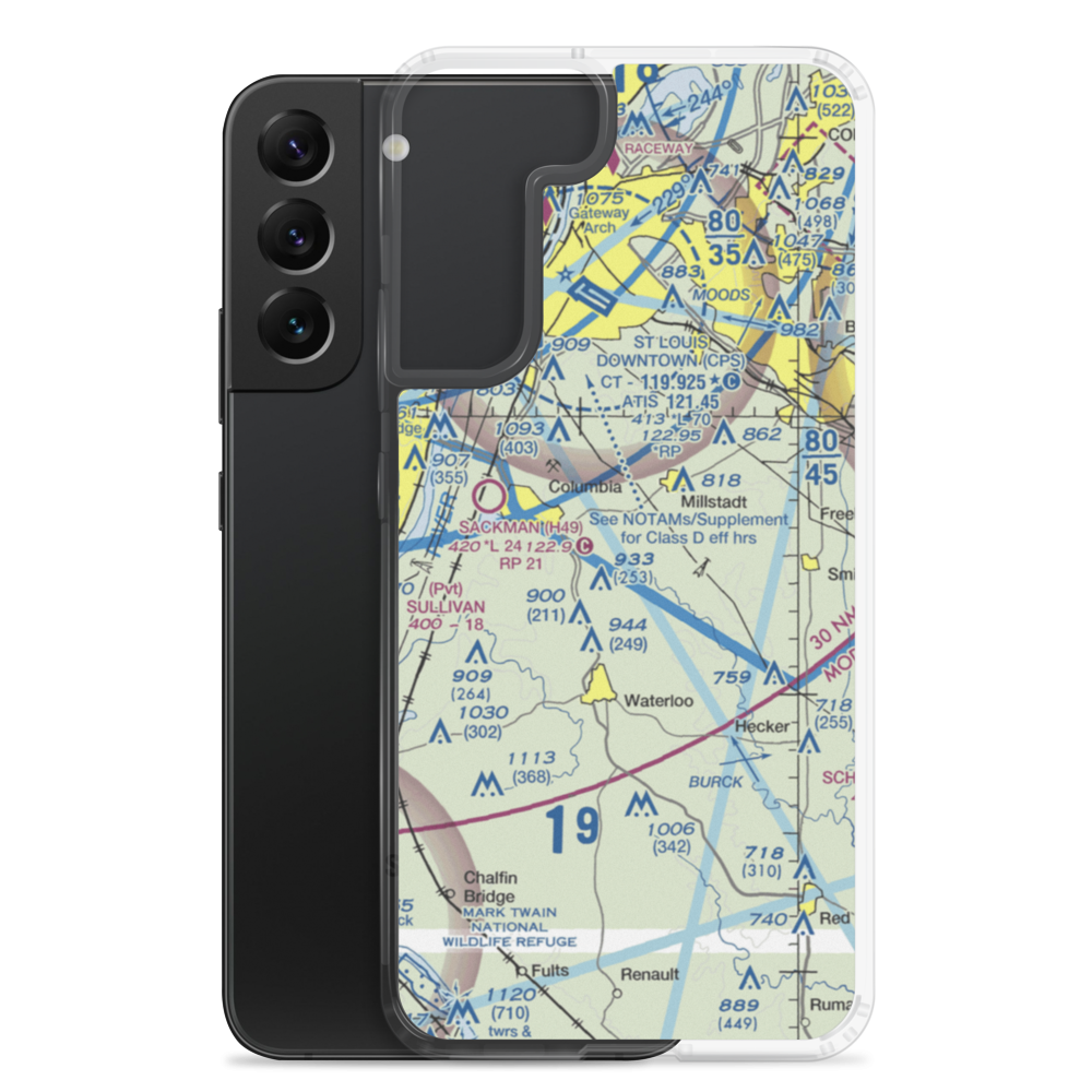 Flight Park Inc Airport (1IL4) VFR Sectional Samsung Case Samsung Galaxy S22 Plus model shown