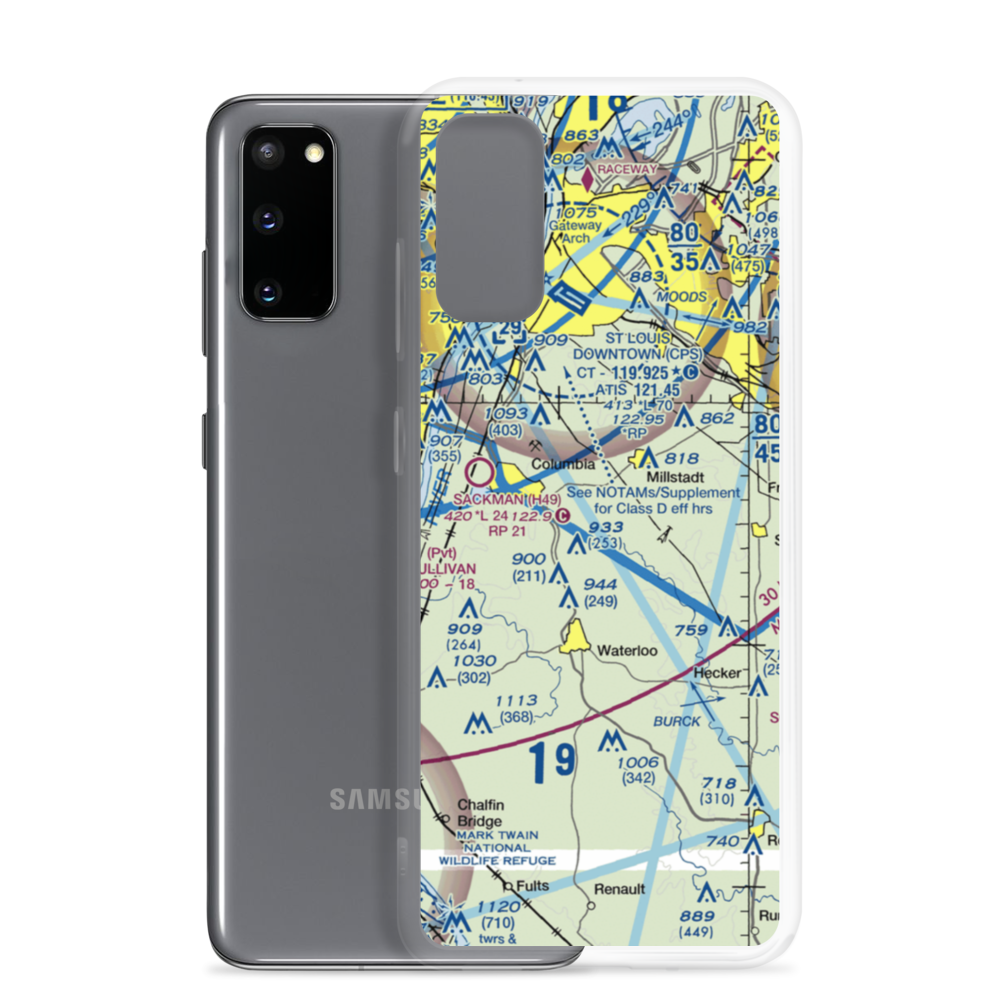 Flight Park Inc Airport (1IL4) VFR Sectional Samsung Case Samsung Galaxy S20 model shown