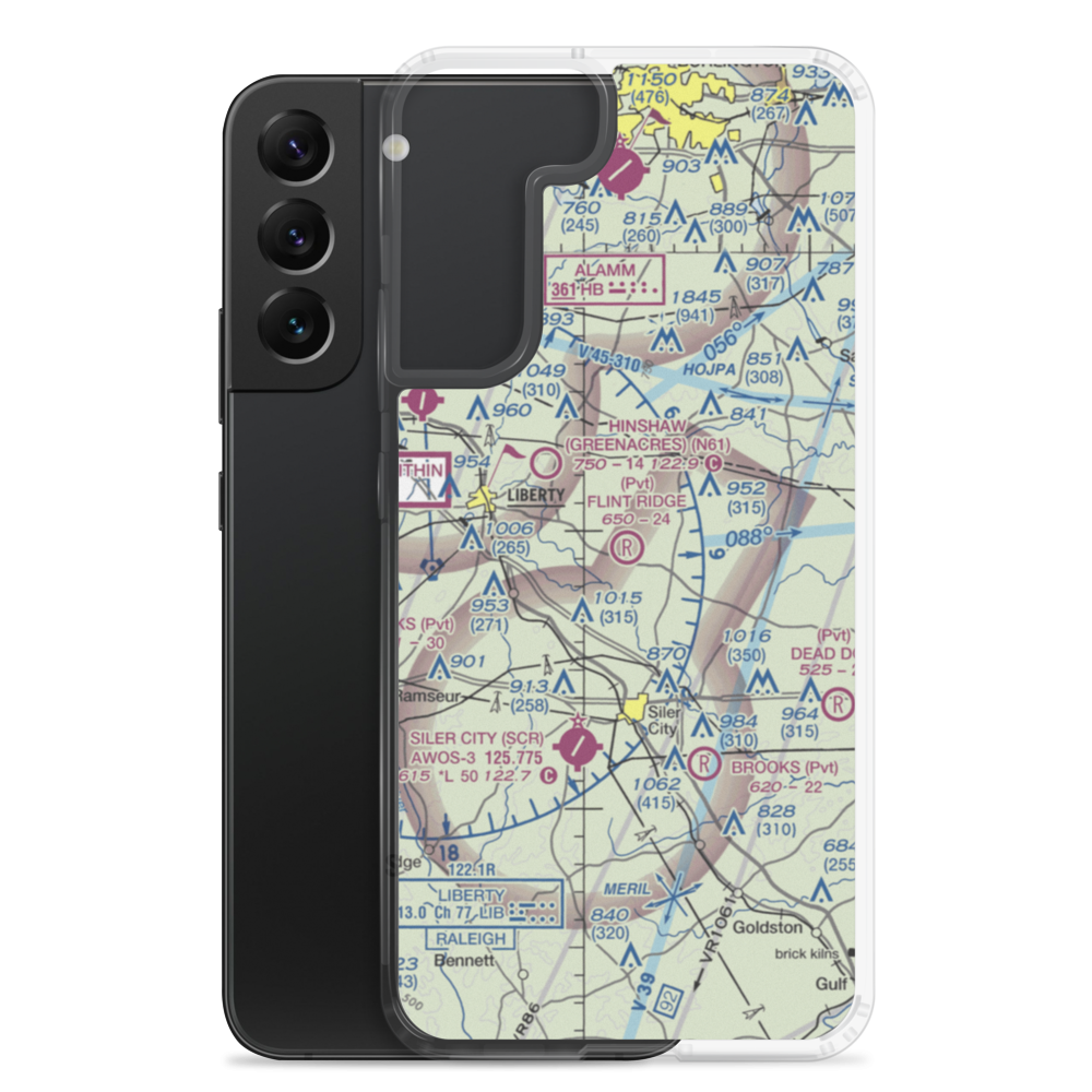 Flint Ridge Airport (22NC) VFR Sectional Samsung Case Samsung Galaxy S22 Plus model shown