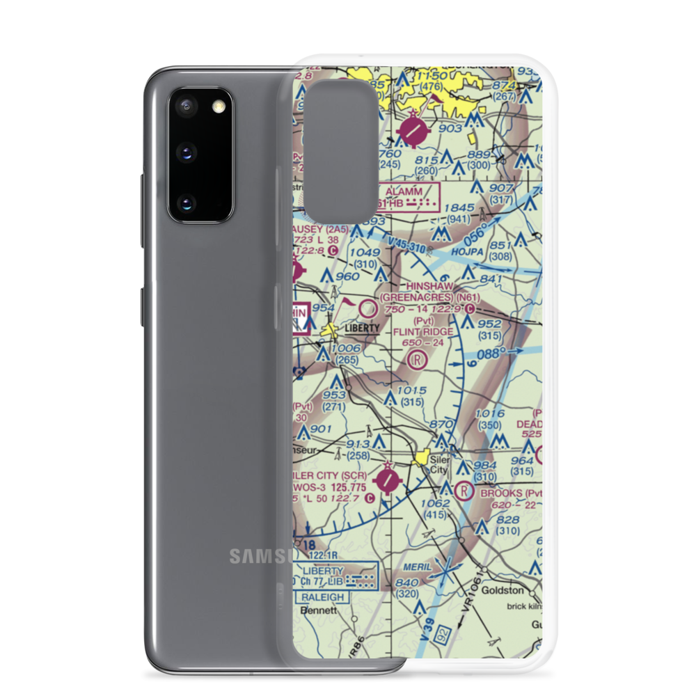 Flint Ridge Airport (22NC) VFR Sectional Samsung Case Samsung Galaxy S20 model shown