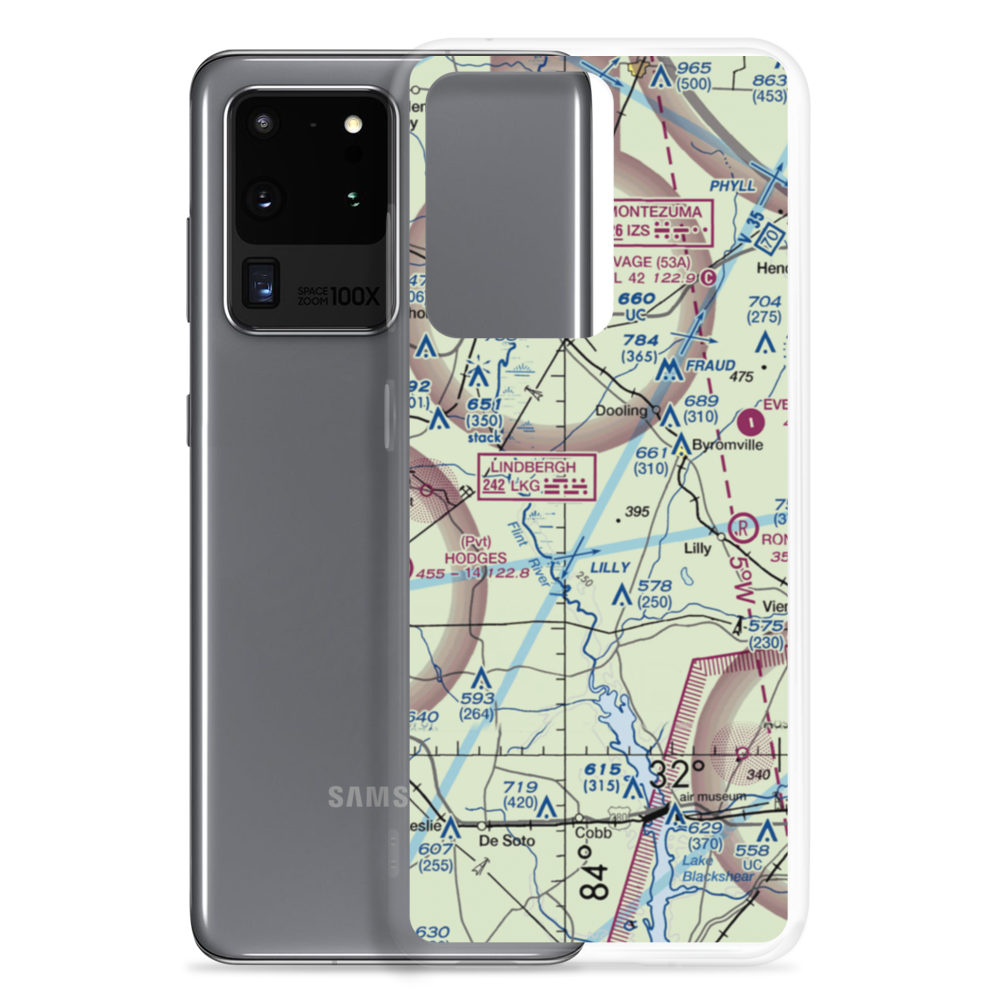 Flint River Nursery Airport (GA17) VFR Sectional Samsung Case Samsung Galaxy S20 Ultra model shown