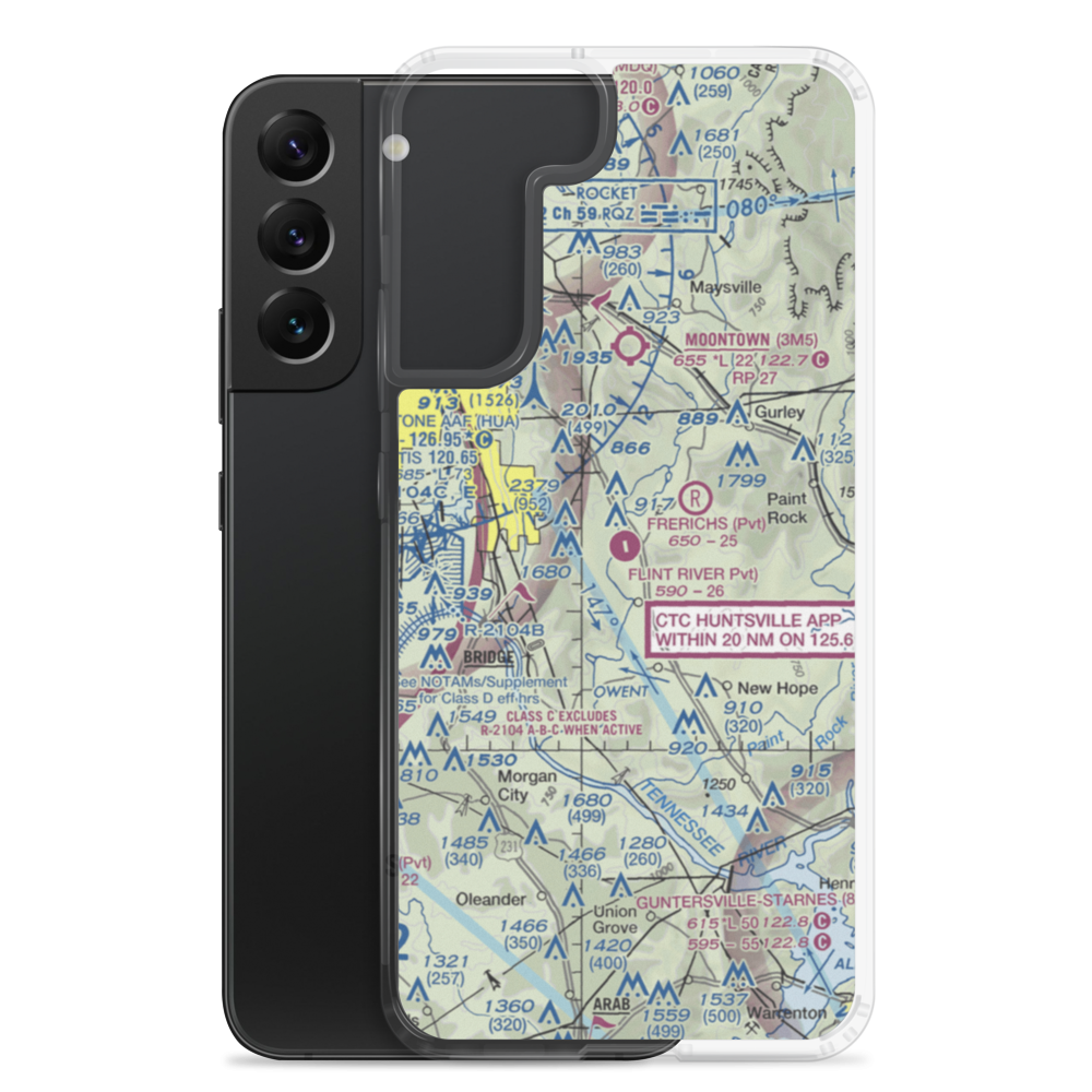 Flint River Ranch Airport (3AL8) VFR Sectional Samsung Case Samsung Galaxy S22 Plus model shown