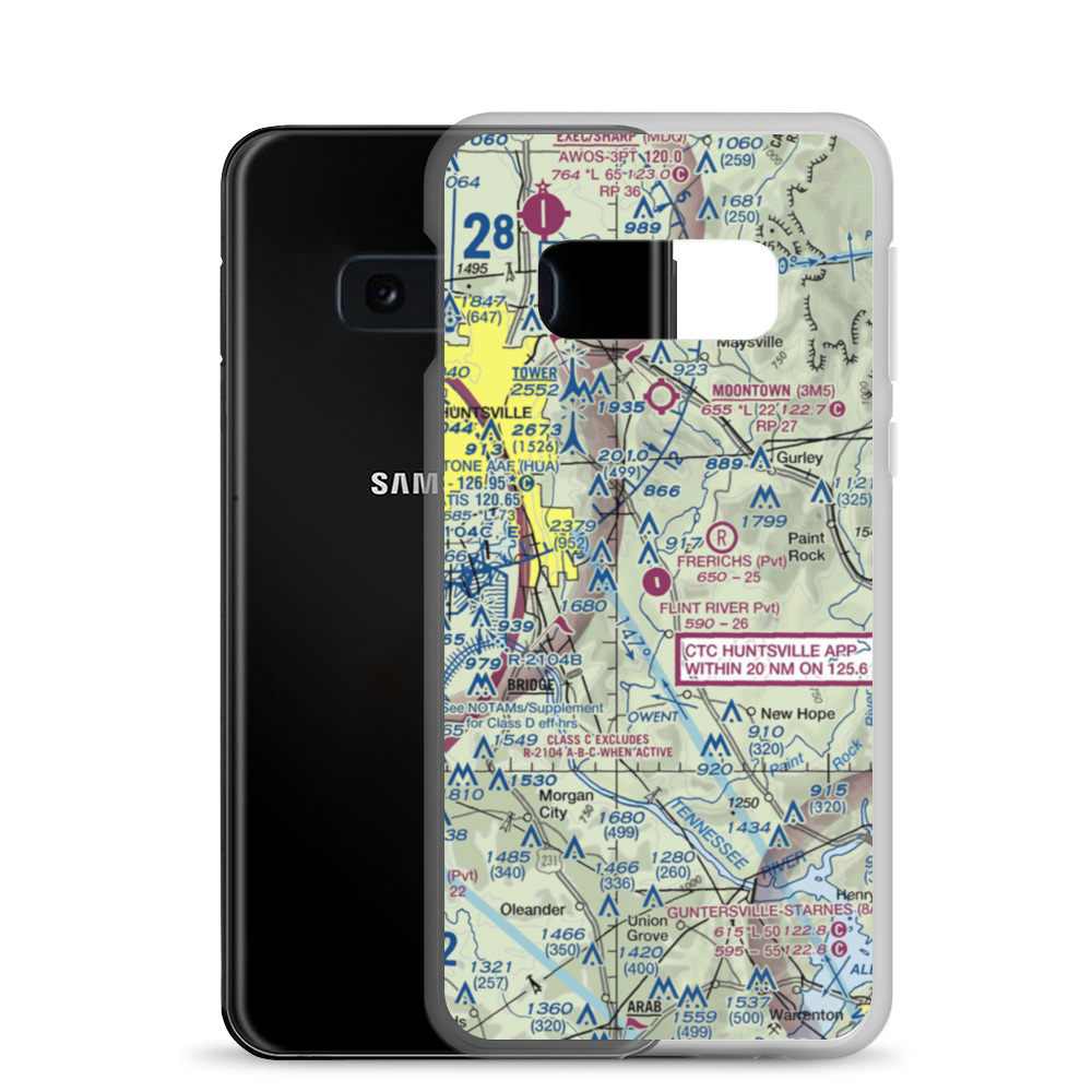 Flint River Ranch Airport (3AL8) VFR Sectional Samsung Case Samsung Galaxy S10e model shown