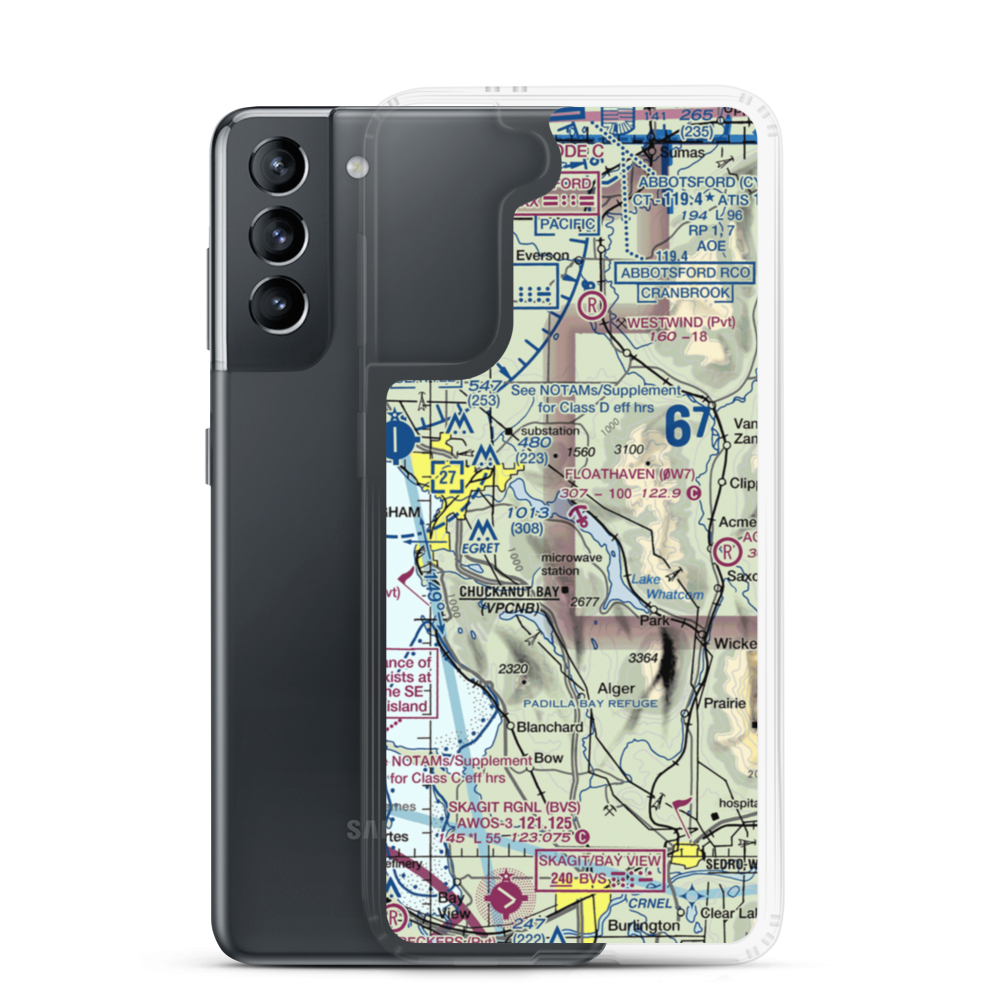 Floathaven Airstrip (WA90) VFR Sectional Samsung Case Samsung Galaxy S21 model shown
