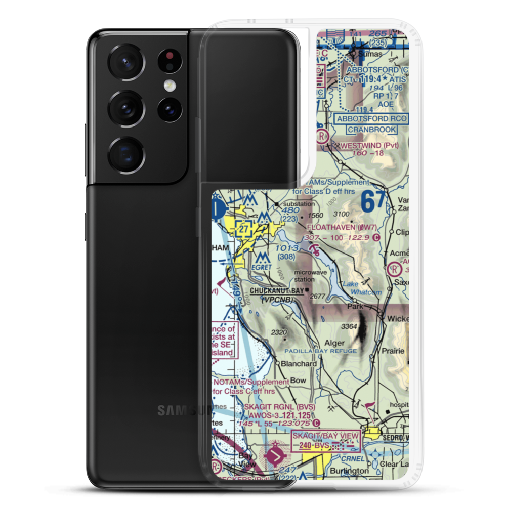 Floathaven Airstrip (WA90) VFR Sectional Samsung Case Samsung Galaxy S21 Ultra model shown