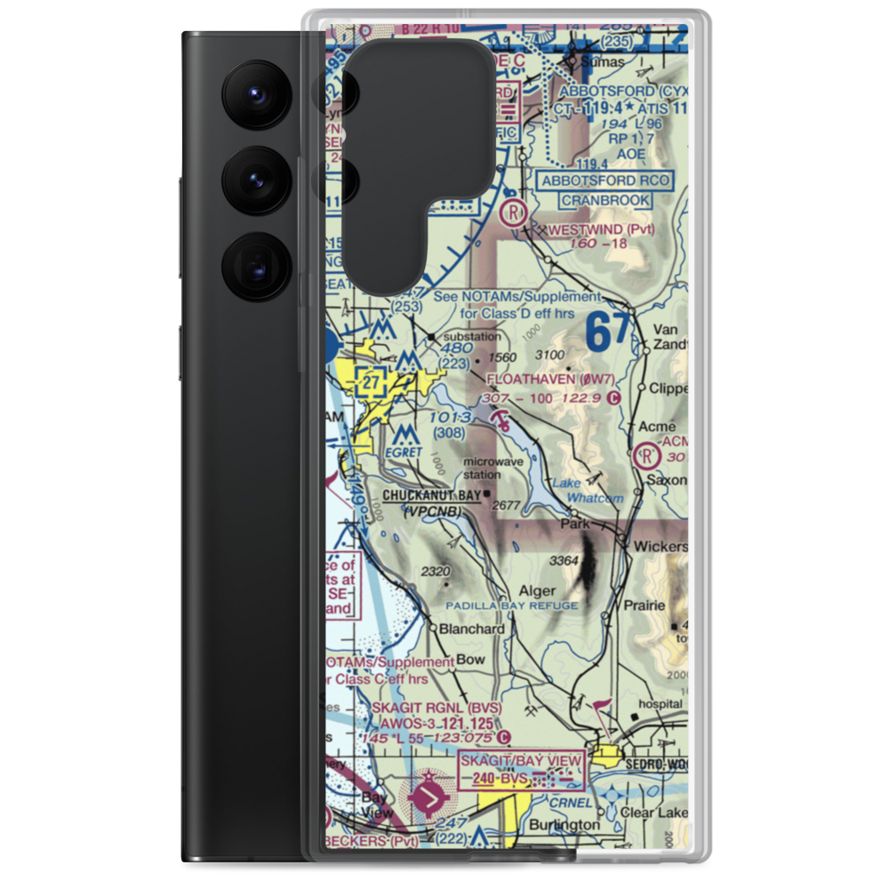 Floathaven Seaplane Base (0W7) VFR Sectional Samsung Case Samsung Galaxy S22 Ultra model shown