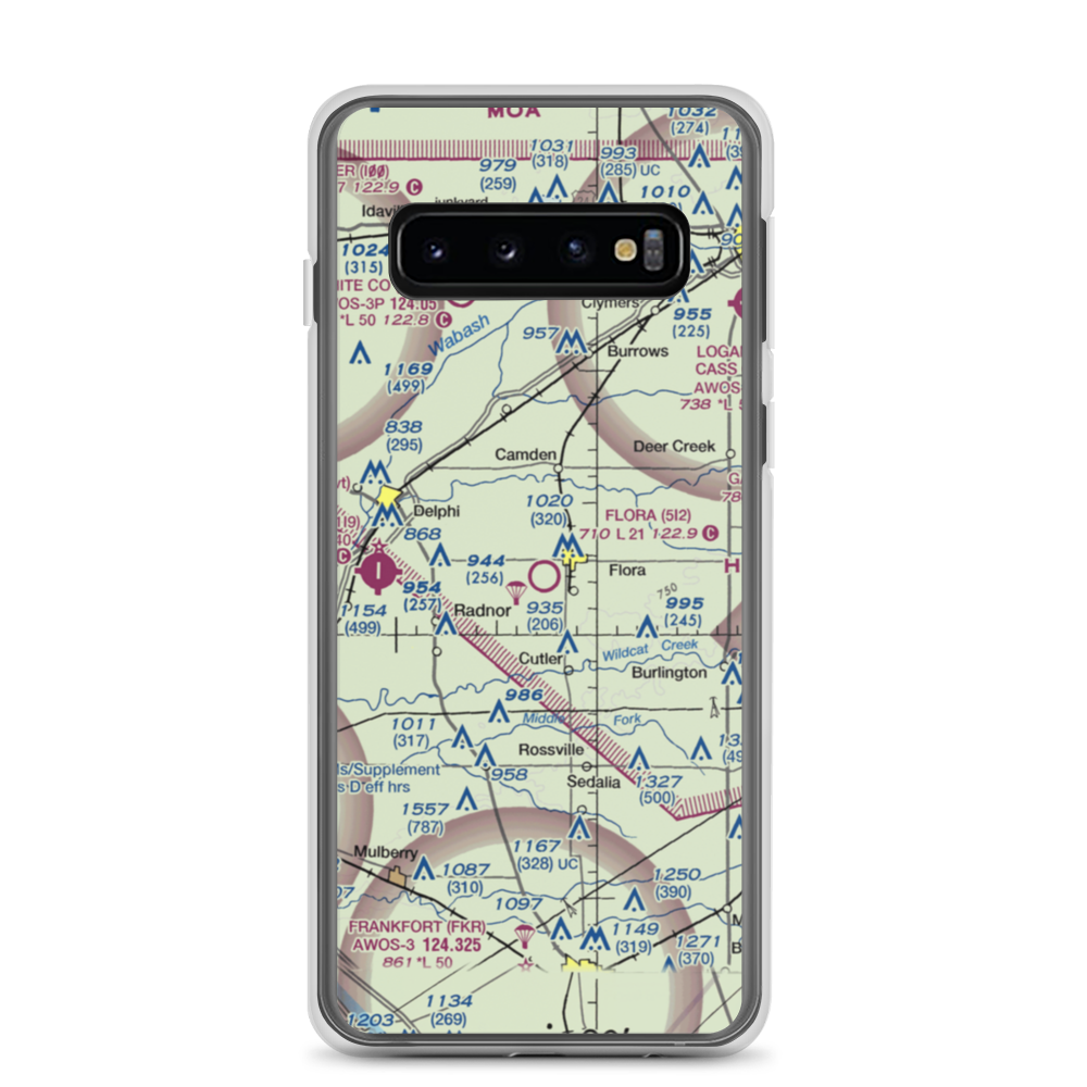 Flora Municipal Airport (5I2) VFR Sectional Samsung Case Samsung Galaxy S10 model shown