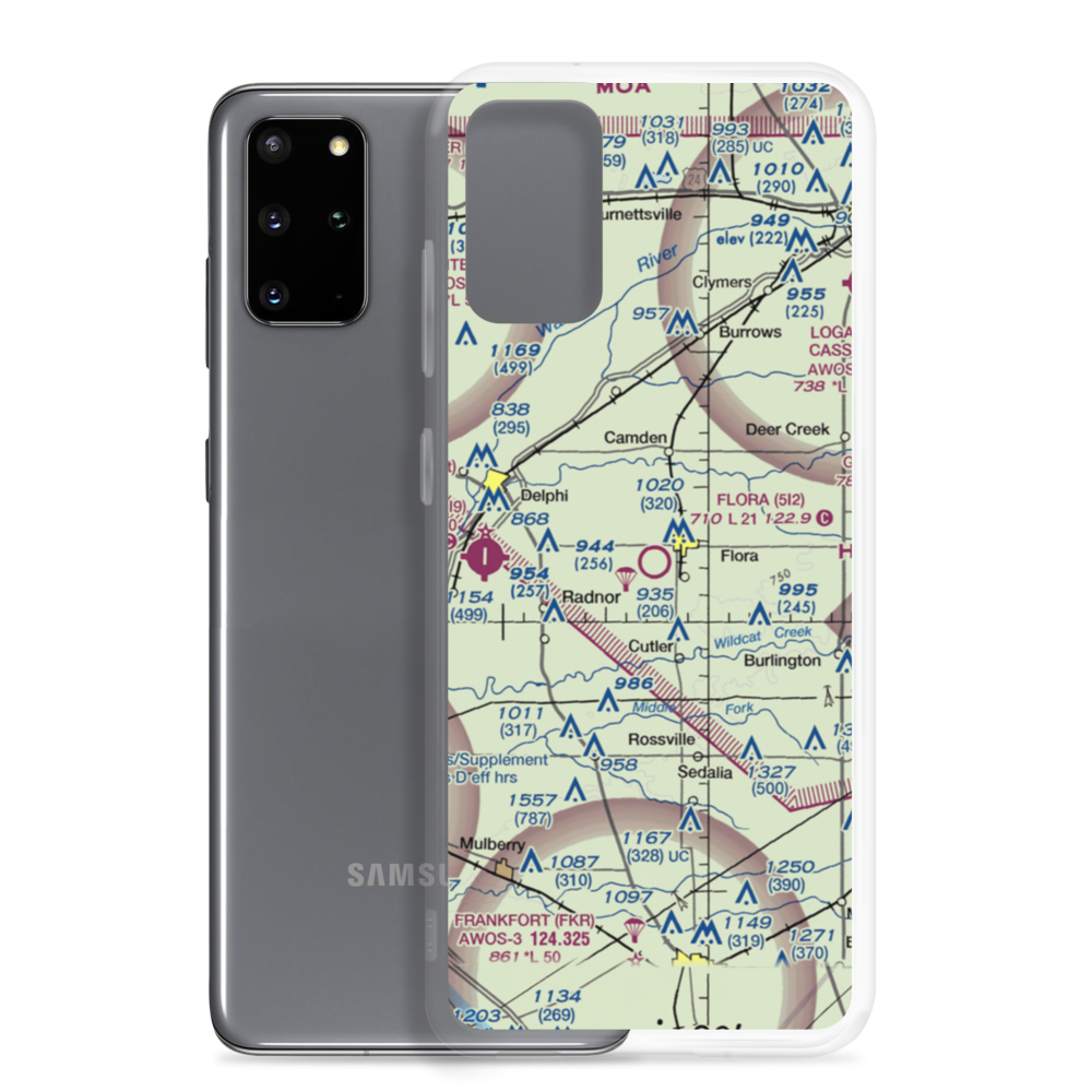 Flora Municipal Airport (5I2) VFR Sectional Samsung Case Samsung Galaxy S20 Plus model shown