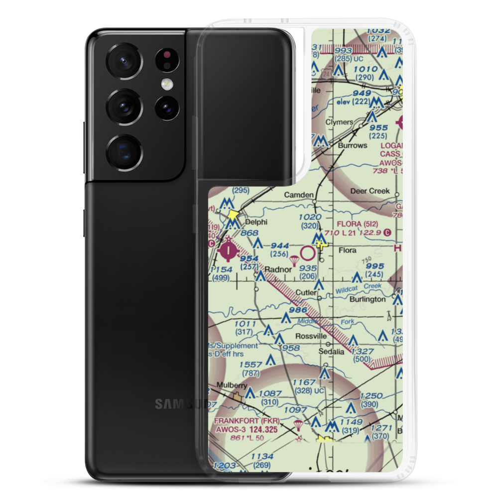 Flora Municipal Airport (5I2) VFR Sectional Samsung Case Samsung Galaxy S21 Ultra model shown