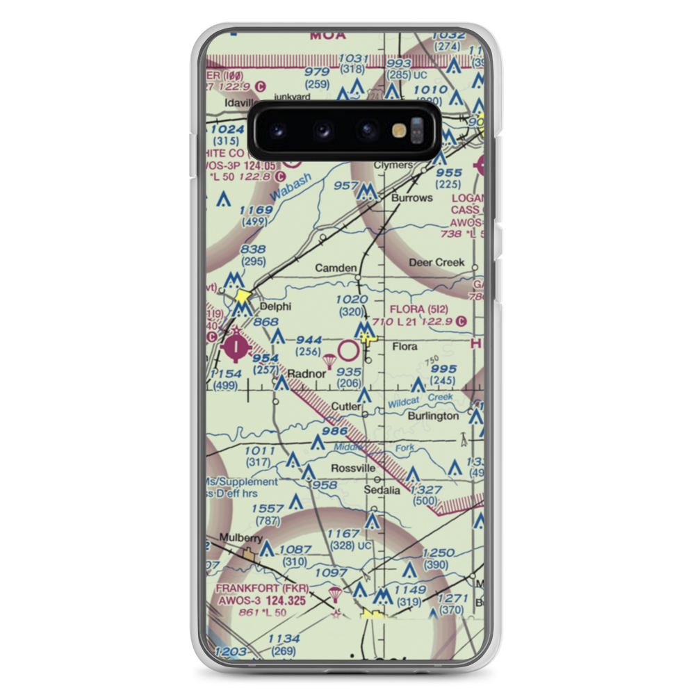 Flora Municipal Airport (5I2) VFR Sectional Samsung Case Samsung Galaxy S10+ model shown