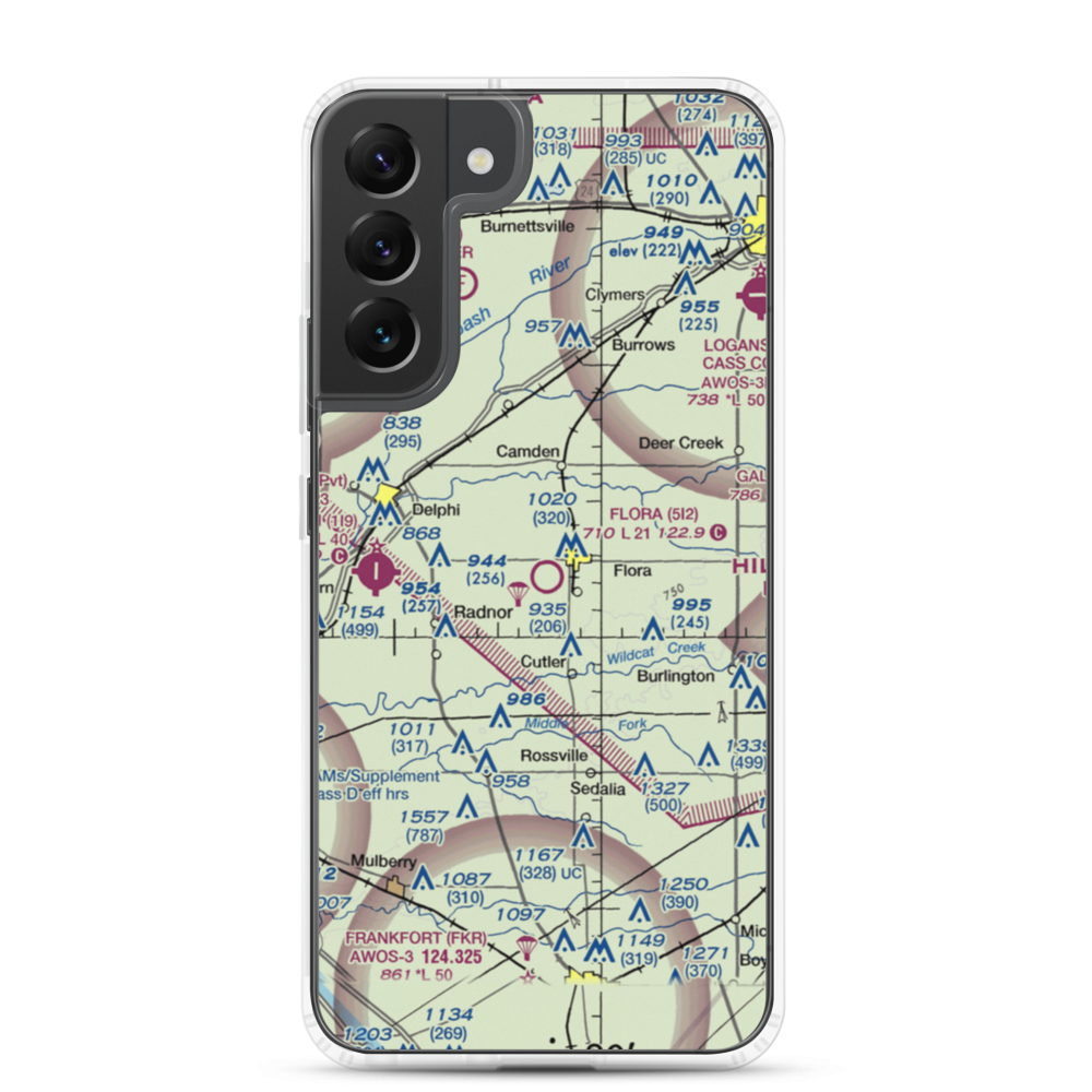 Flora Municipal Airport (5I2) VFR Sectional Samsung Case Samsung Galaxy S22 Plus model shown
