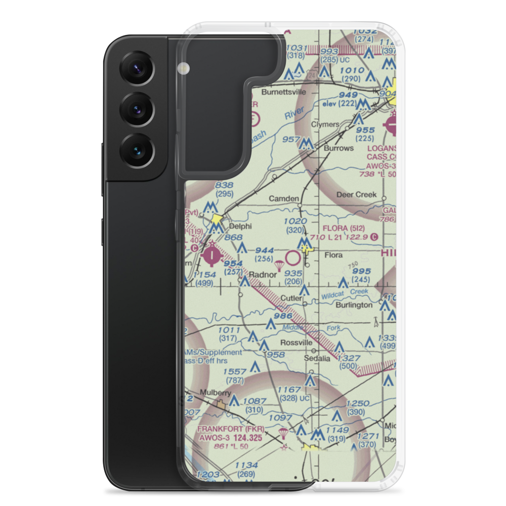 Flora Municipal Airport (5I2) VFR Sectional Samsung Case Samsung Galaxy S22 Plus model shown