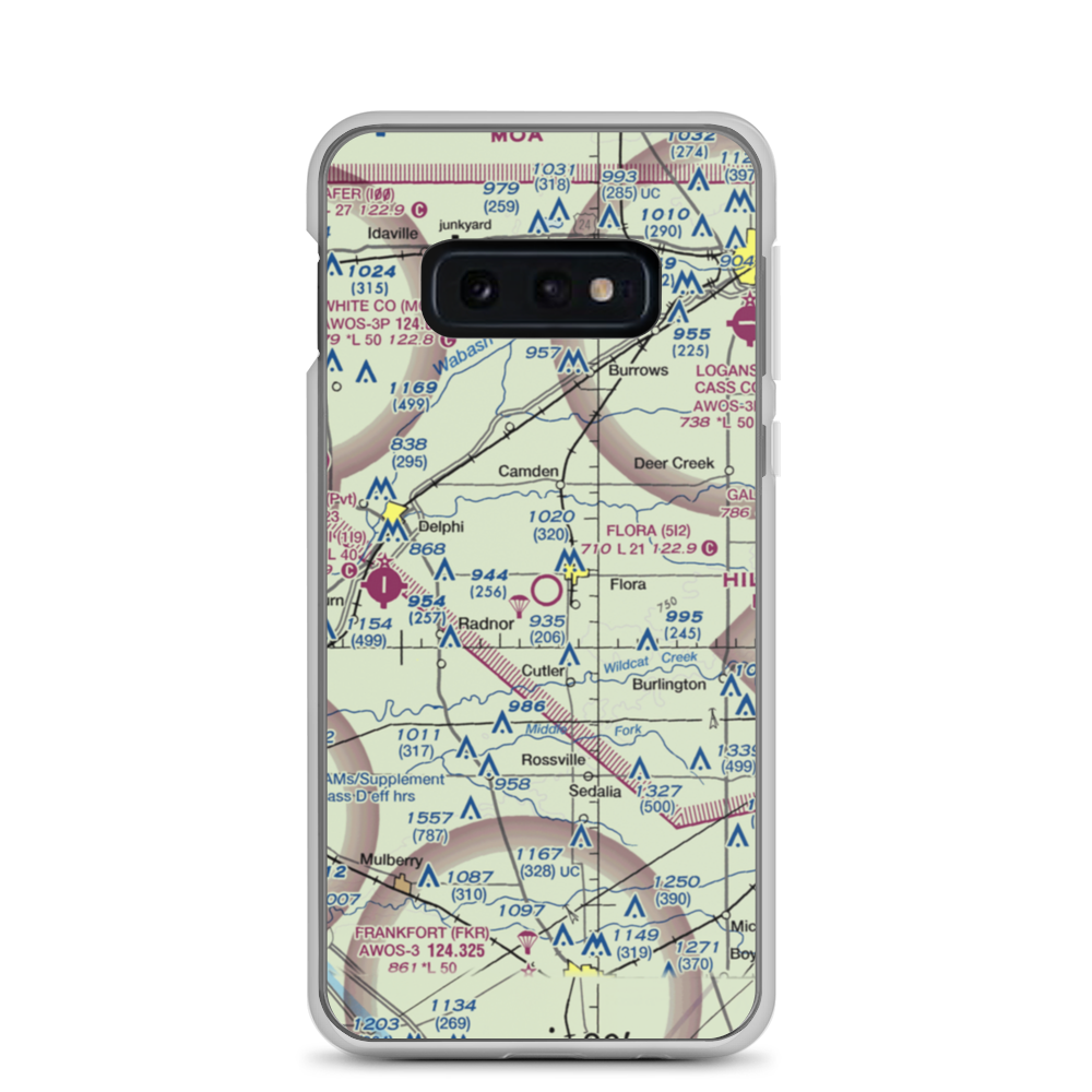 Flora Municipal Airport (5I2) VFR Sectional Samsung Case Samsung Galaxy S10e model shown