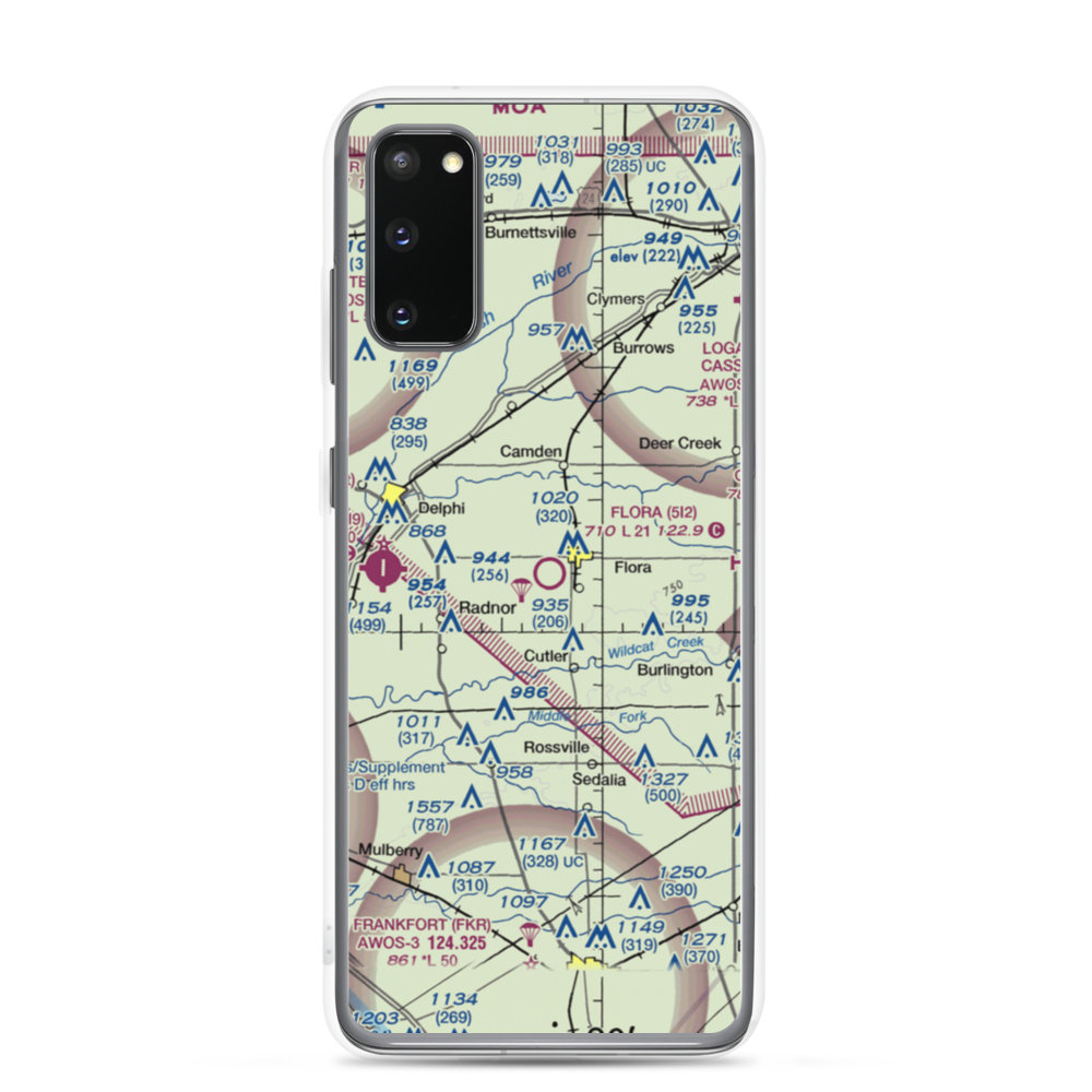Flora Municipal Airport (5I2) VFR Sectional Samsung Case Samsung Galaxy S20 model shown
