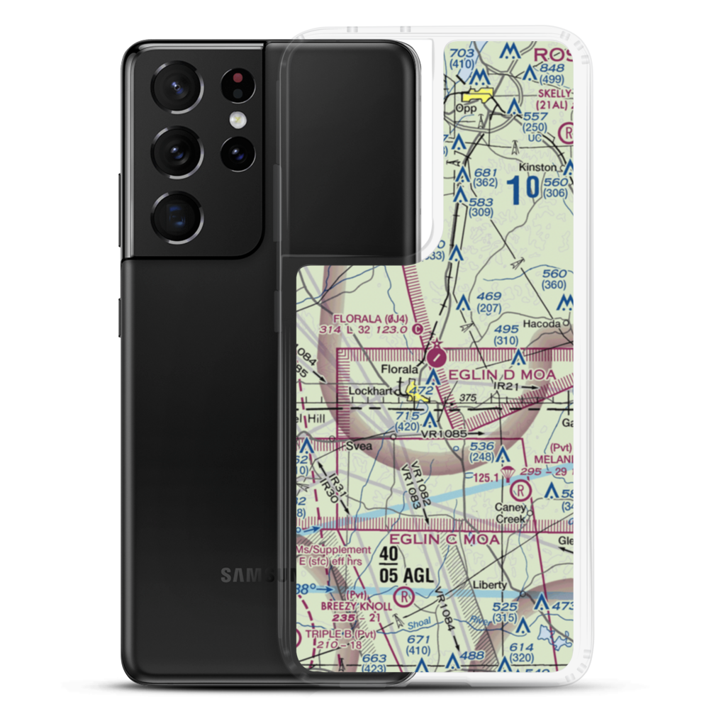 Florala Municipal Airport (0J4) VFR Sectional Samsung Case Samsung Galaxy S21 Ultra model shown