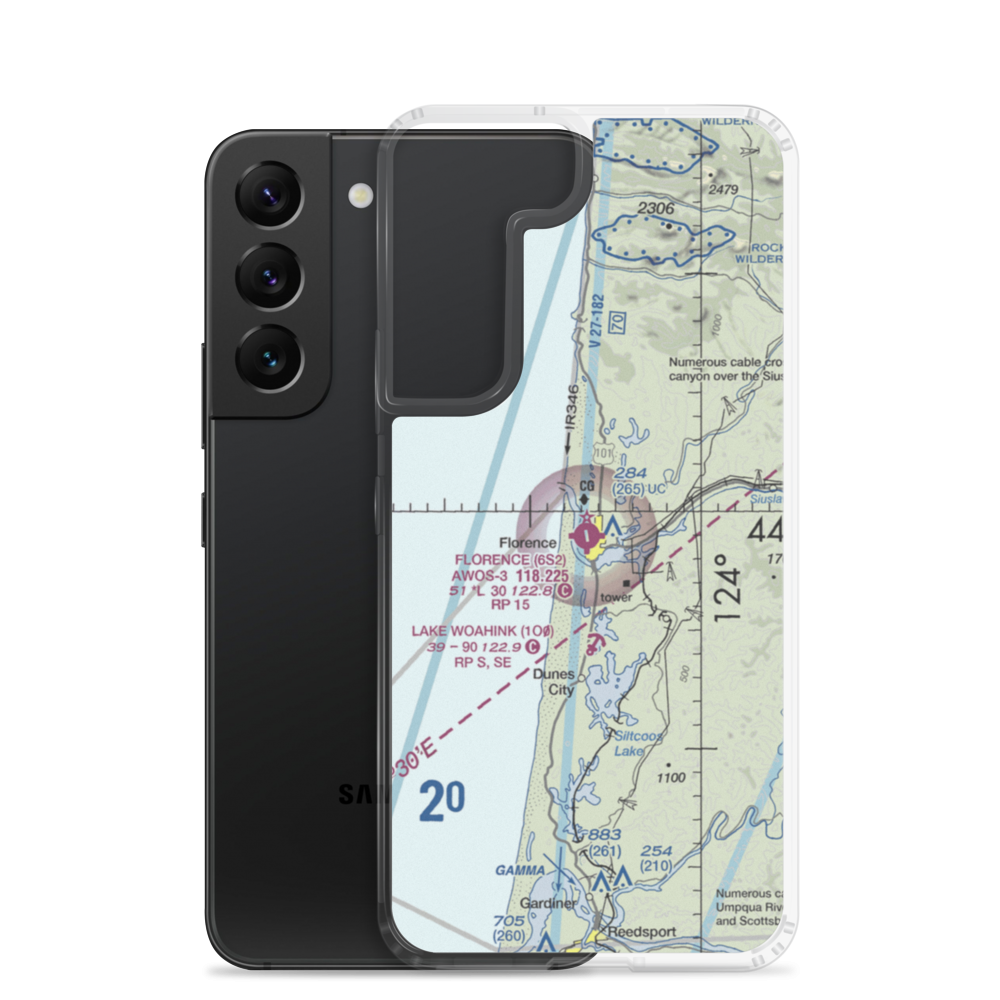 Florence Municipal Airport (6S2) VFR Sectional Samsung Case Samsung Galaxy S22 model shown