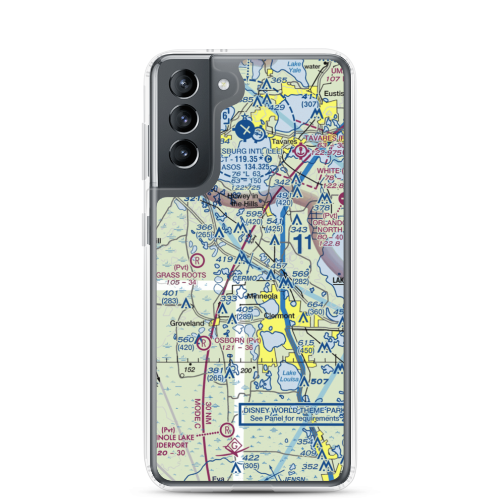 Florida Flying Gators Airport (3FD4) VFR Sectional Samsung Case Samsung Galaxy S21 model shown