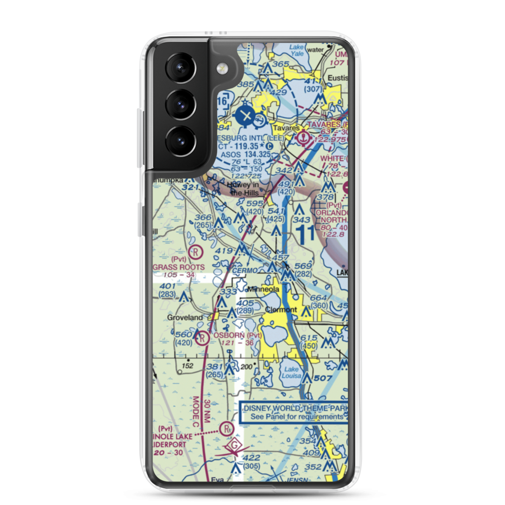 Florida Flying Gators Airport (3FD4) VFR Sectional Samsung Case Samsung Galaxy S21 Plus model shown