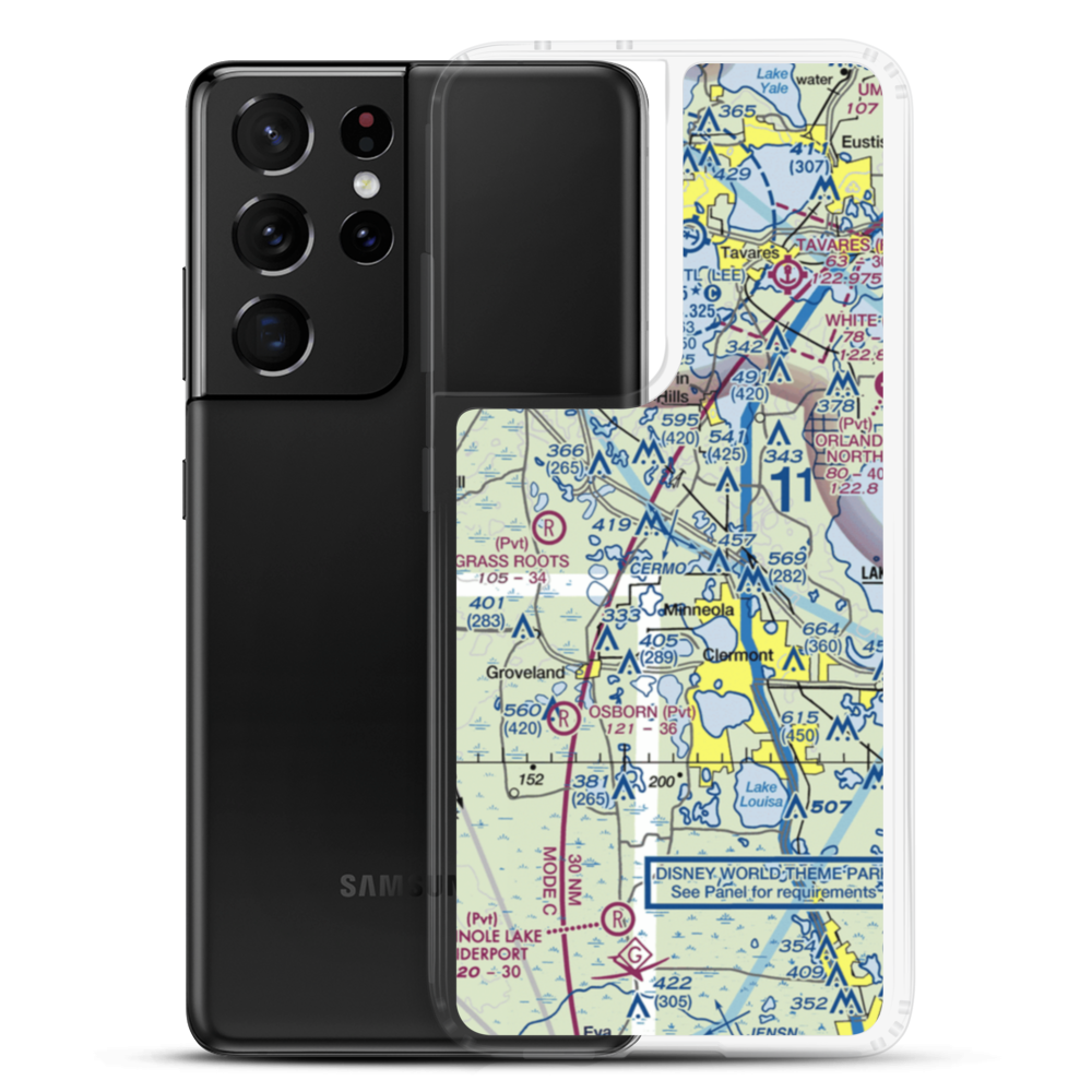 Florida Flying Gators Airport (3FD4) VFR Sectional Samsung Case Samsung Galaxy S21 Ultra model shown