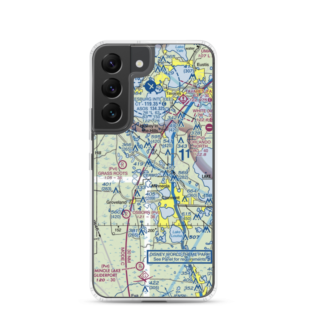 Florida Flying Gators Airport (3FD4) VFR Sectional Samsung Case Samsung Galaxy S22 model shown