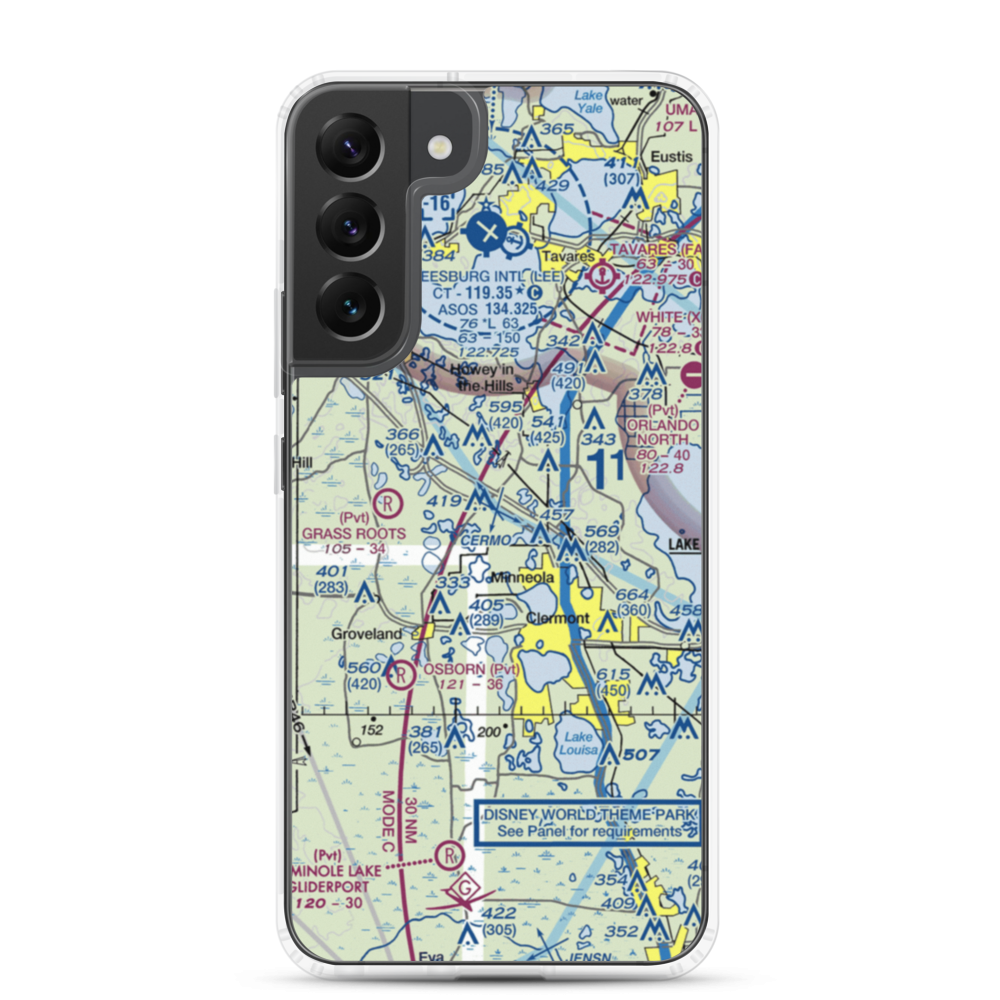 Florida Flying Gators Airport (3FD4) VFR Sectional Samsung Case Samsung Galaxy S22 Plus model shown