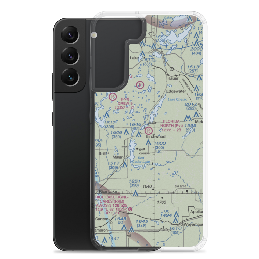 Florida North Airport (WN98) VFR Sectional Samsung Case Samsung Galaxy S22 Plus model shown