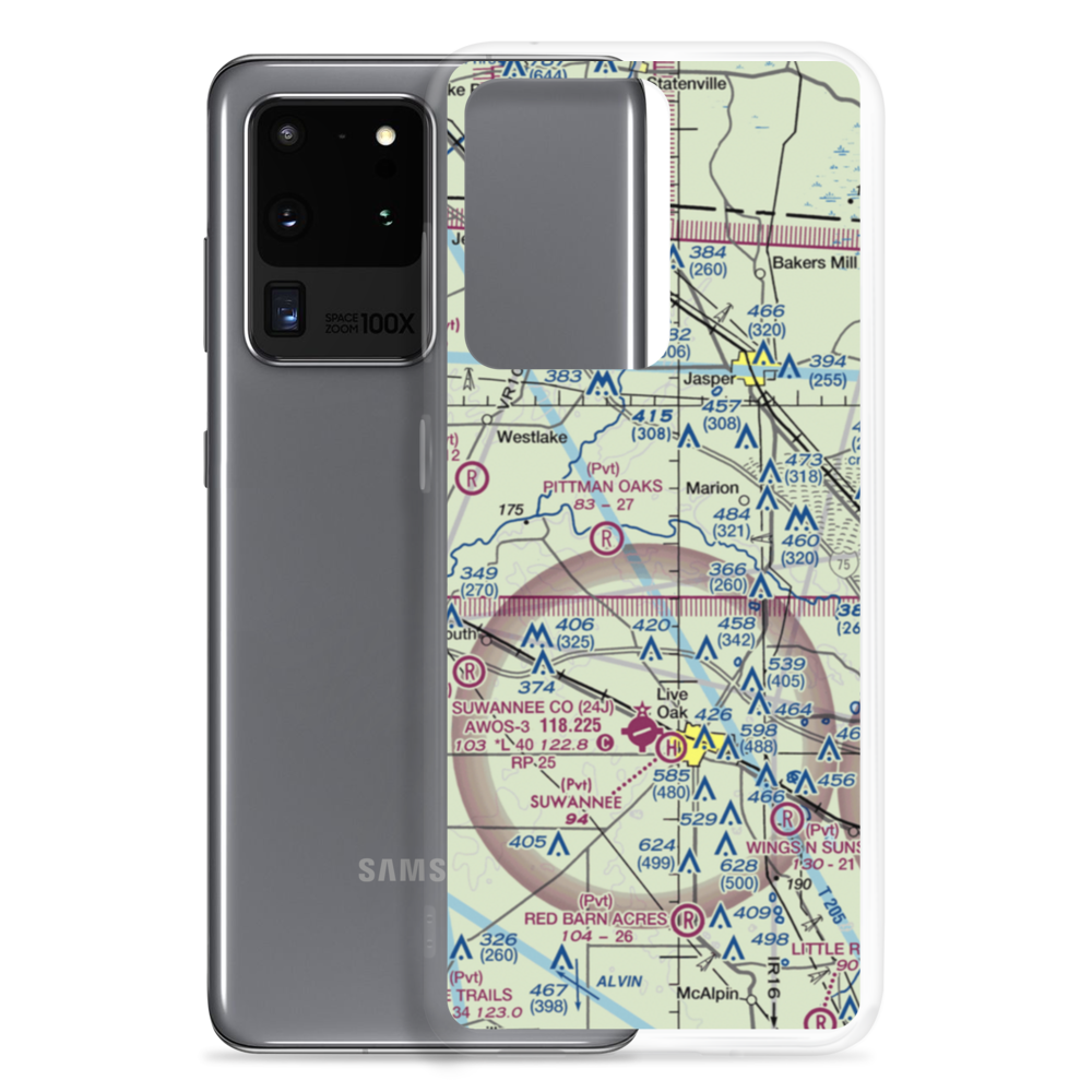 Florida Sheriffs Boys Ranch Airport (FL08) VFR Sectional Samsung Case Samsung Galaxy S20 Ultra model shown