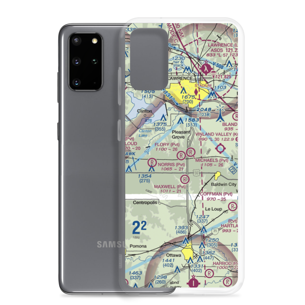 Flory /Private/ Airport (SN21) VFR Sectional Samsung Case Samsung Galaxy S20 Plus model shown