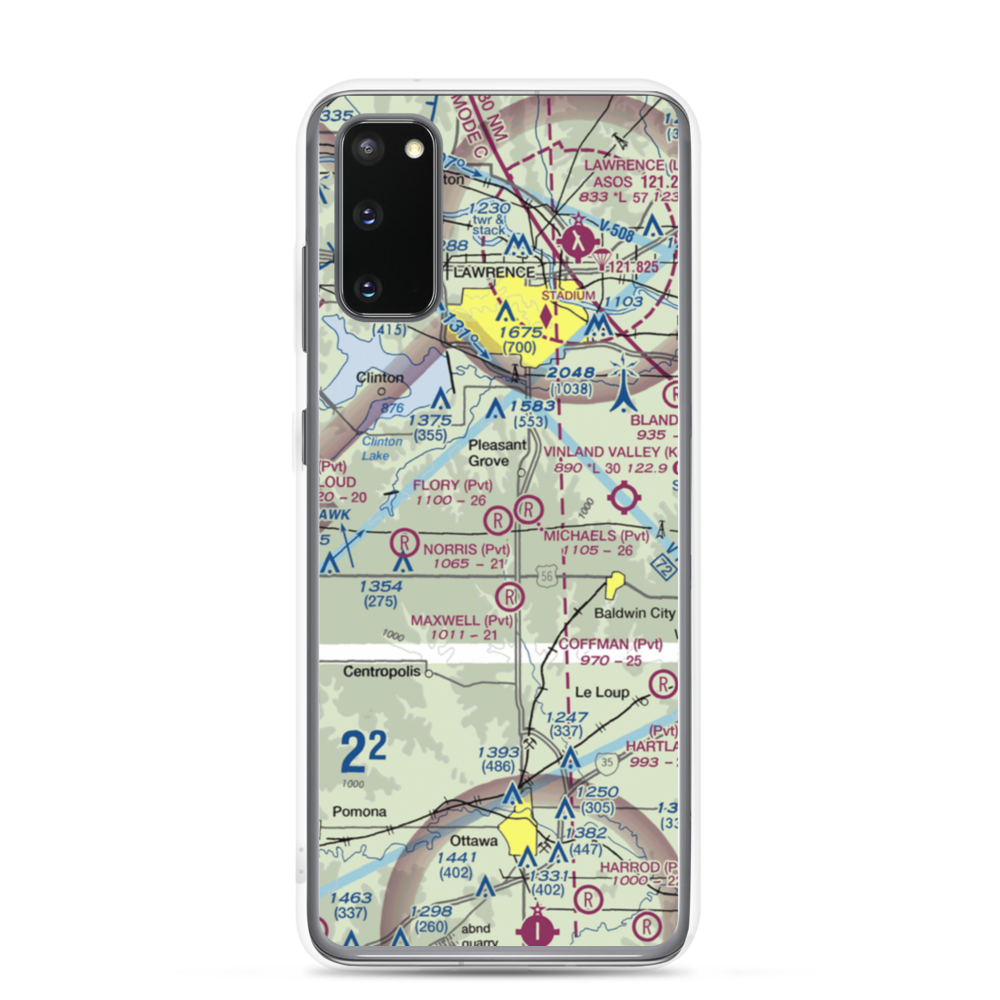 Flory /Private/ Airport (SN21) VFR Sectional Samsung Case Samsung Galaxy S20 model shown