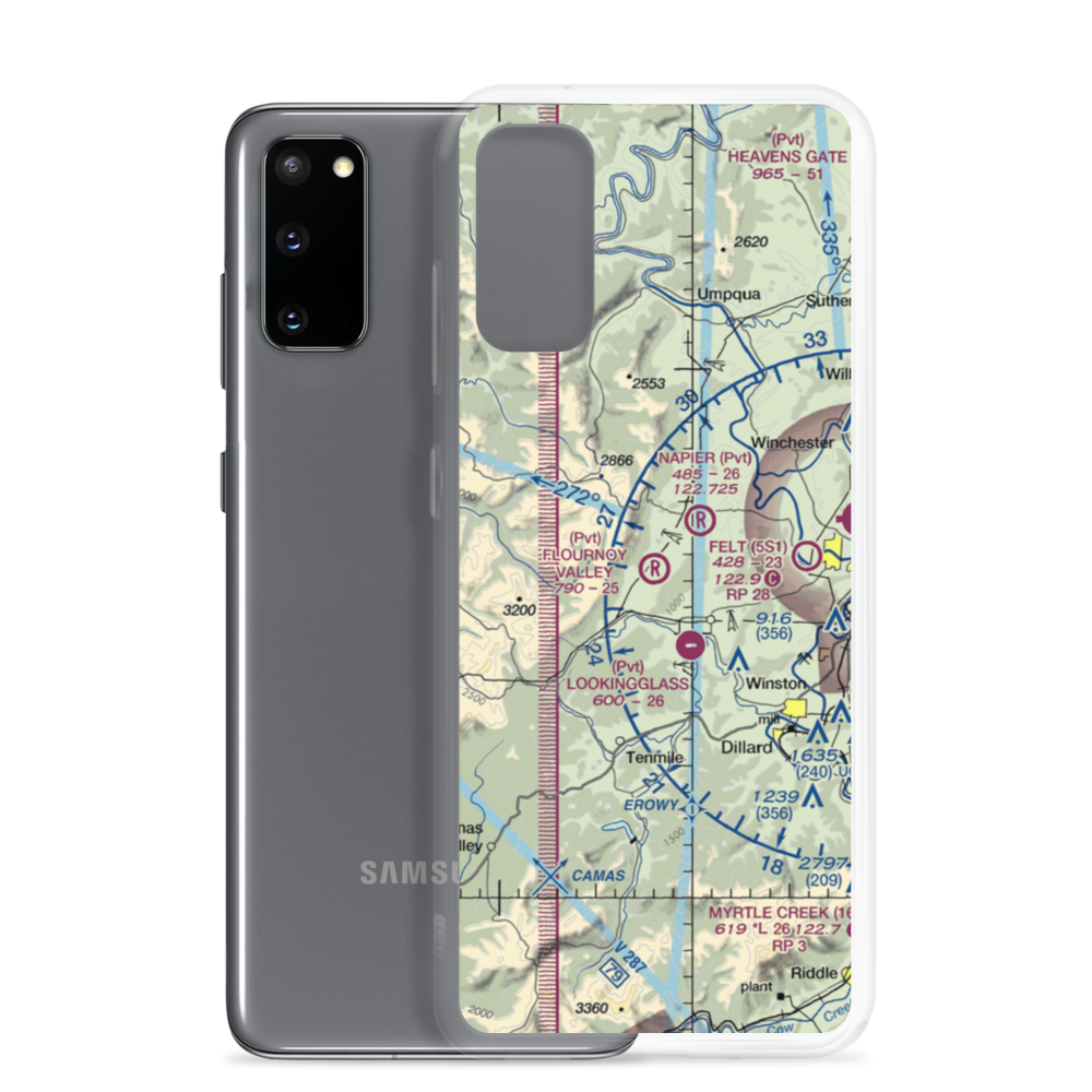 Flournoy Valley Airport (95OR) VFR Sectional Samsung Case Samsung Galaxy S20 model shown