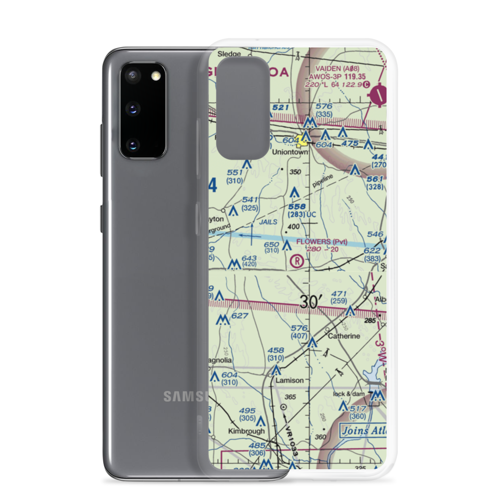 Flowers Field (3AL7) VFR Sectional Samsung Case Samsung Galaxy S20 model shown