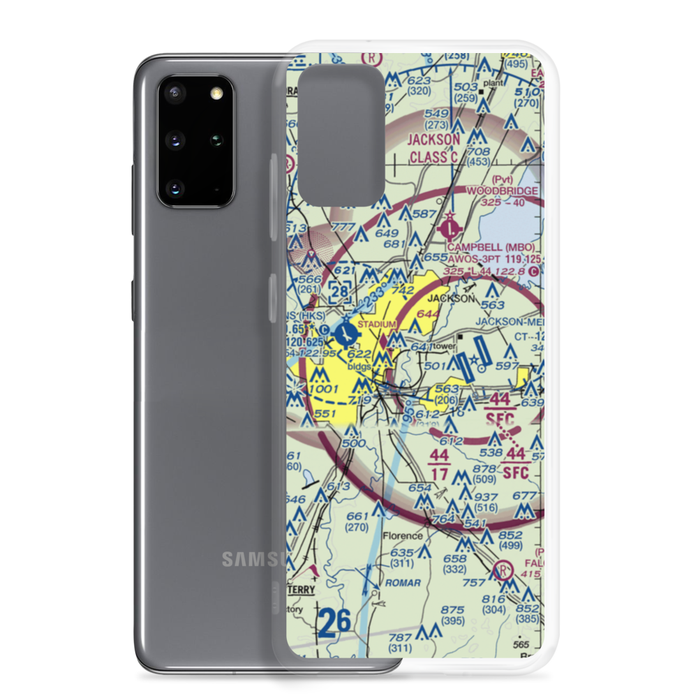 Flowood Industrial STOLport (MS90) VFR Sectional Samsung Case Samsung Galaxy S20 Plus model shown