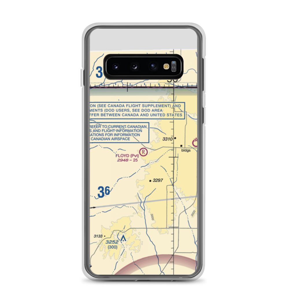 Floyd Ranch Airport (MT09) VFR Sectional Samsung Case Samsung Galaxy S10 model shown