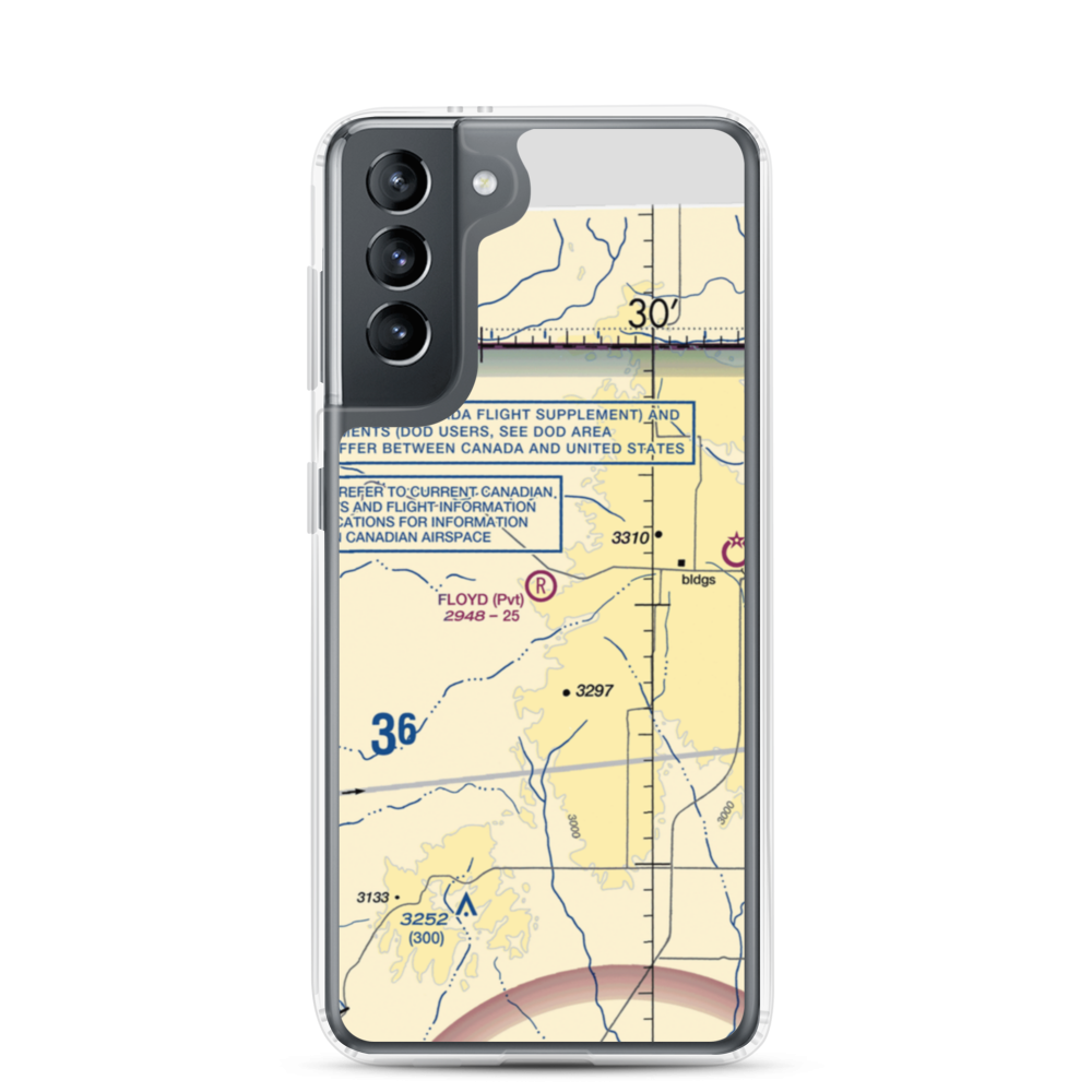 Floyd Ranch Airport (MT09) VFR Sectional Samsung Case Samsung Galaxy S21 model shown