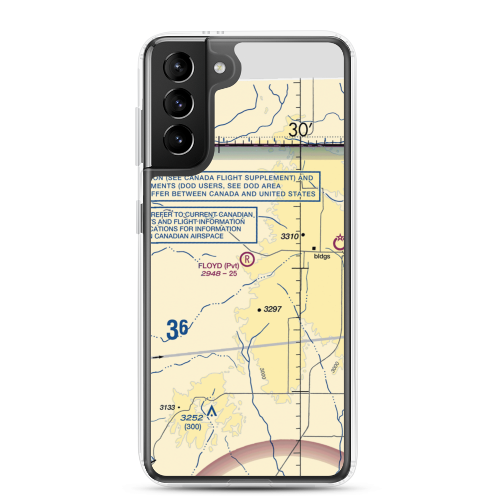 Floyd Ranch Airport (MT09) VFR Sectional Samsung Case Samsung Galaxy S21 Plus model shown