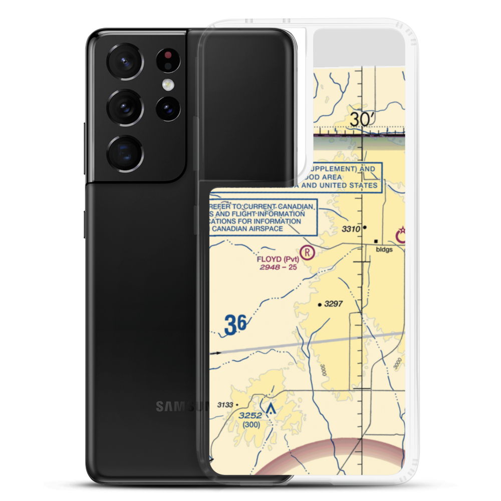 Floyd Ranch Airport (MT09) VFR Sectional Samsung Case Samsung Galaxy S21 Ultra model shown