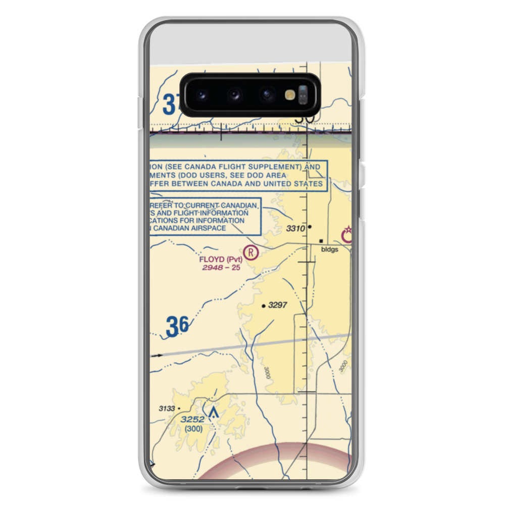 Floyd Ranch Airport (MT09) VFR Sectional Samsung Case Samsung Galaxy S10+ model shown