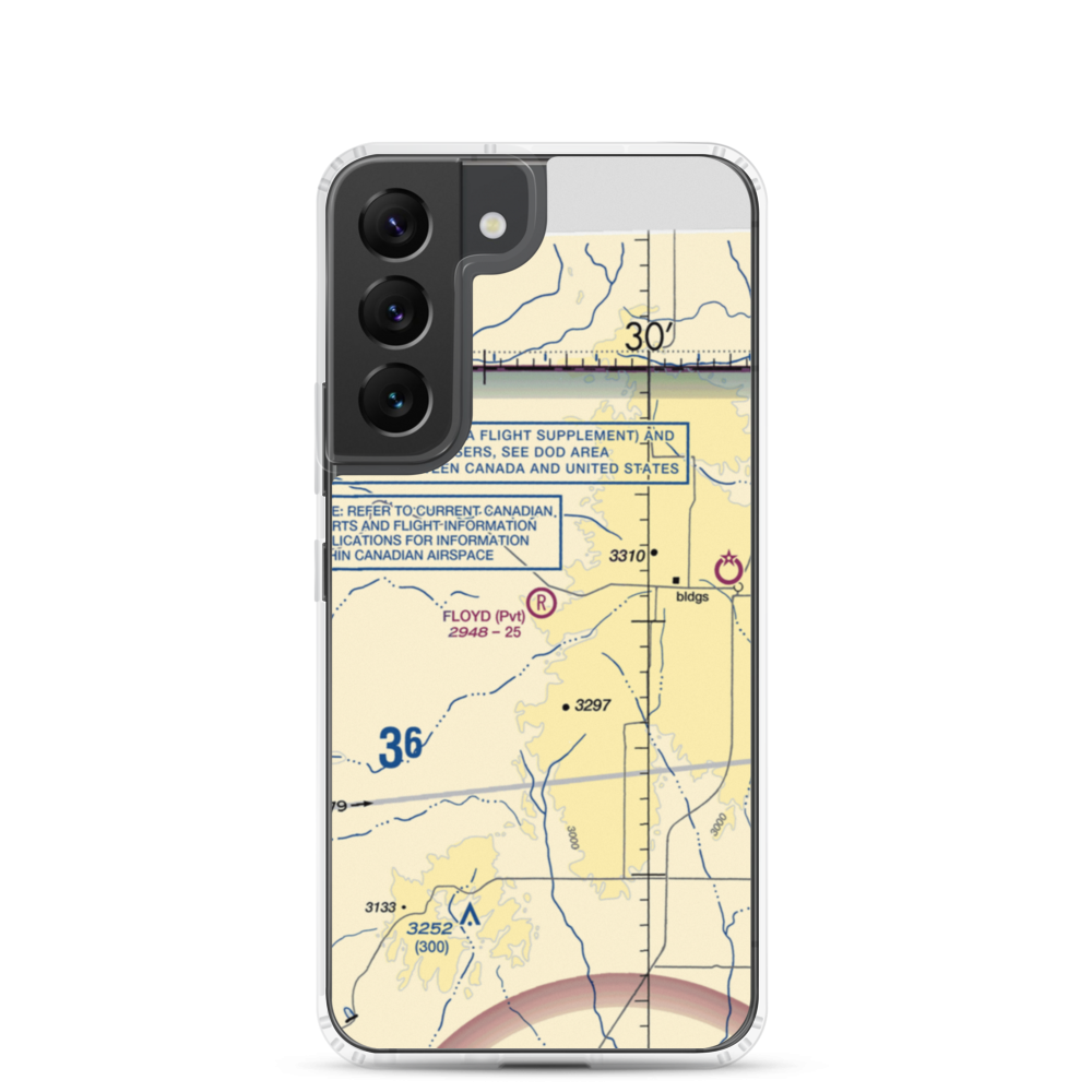 Floyd Ranch Airport (MT09) VFR Sectional Samsung Case Samsung Galaxy S22 model shown