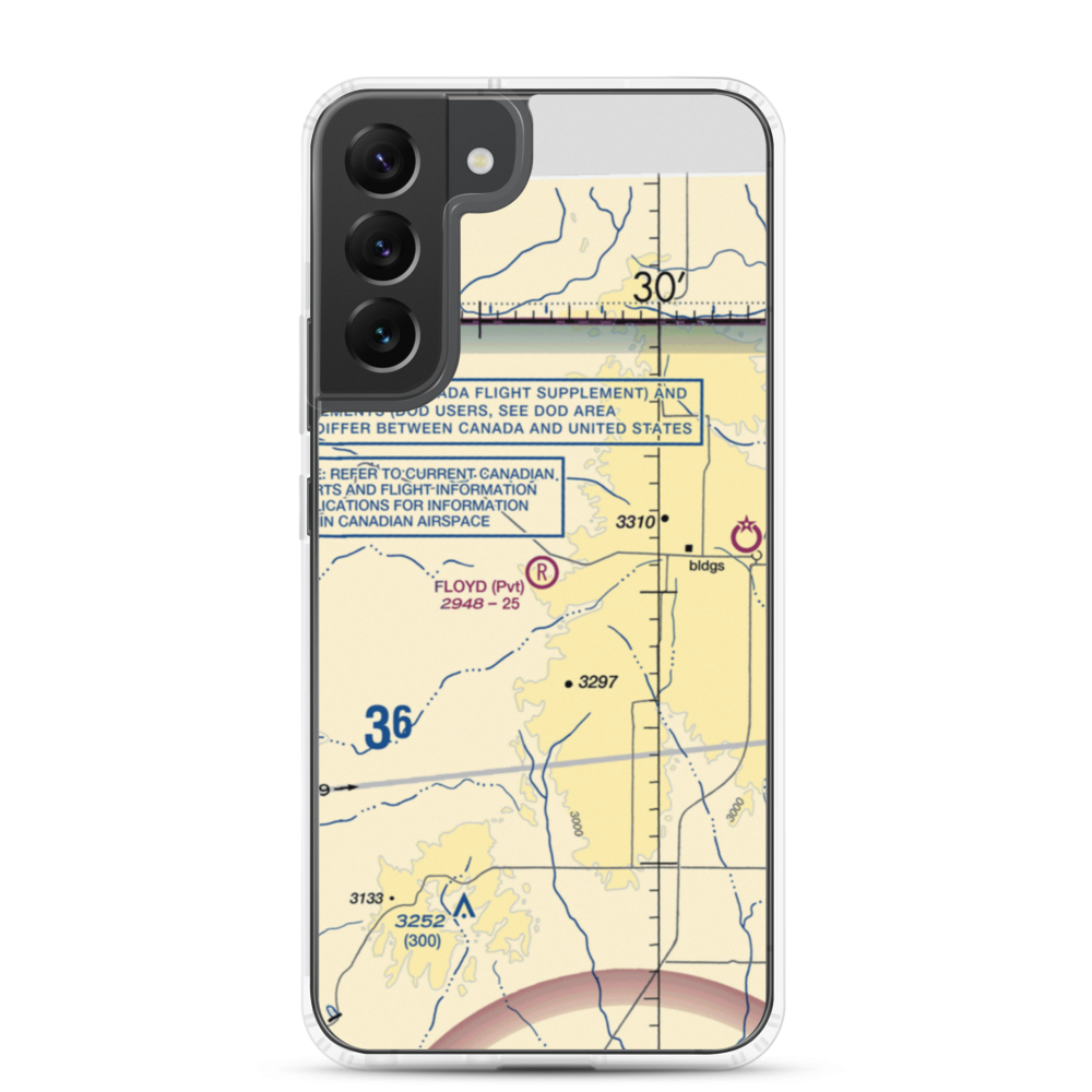 Floyd Ranch Airport (MT09) VFR Sectional Samsung Case Samsung Galaxy S22 Plus model shown