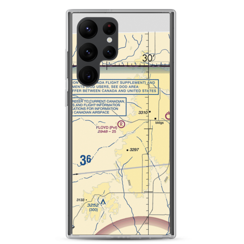 Floyd Ranch Airport (MT09) VFR Sectional Samsung Case Samsung Galaxy S22 Ultra model shown