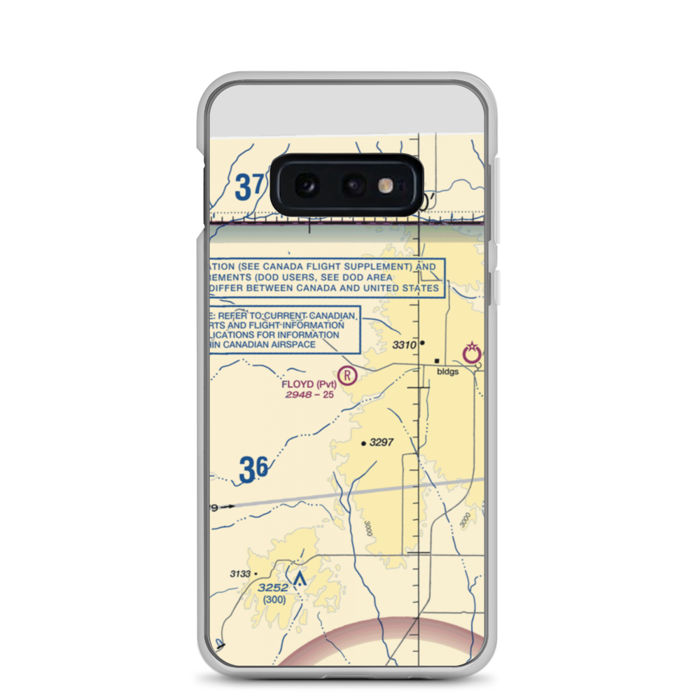 Floyd Ranch Airport (MT09) VFR Sectional Samsung Case Samsung Galaxy S10e model shown