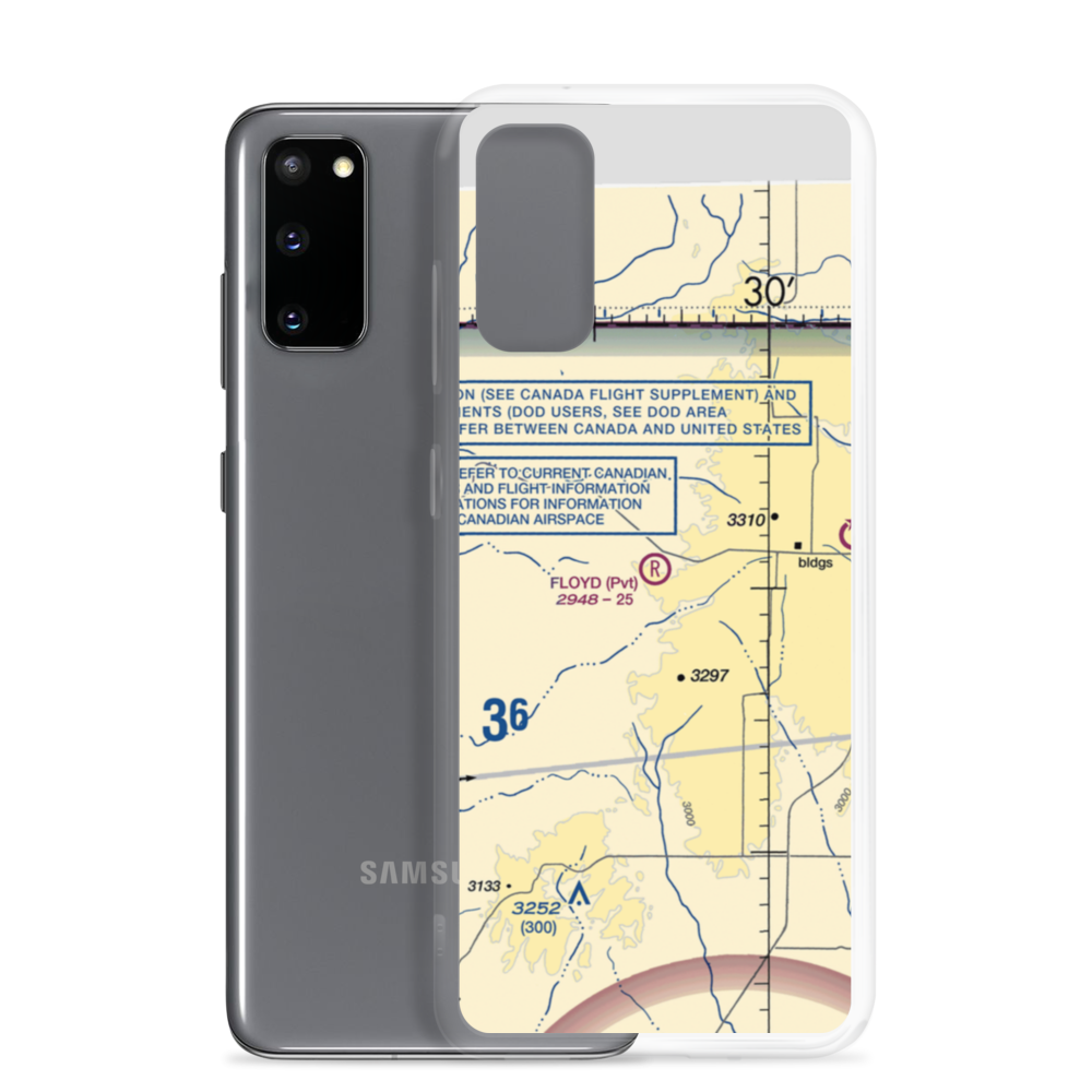 Floyd Ranch Airport (MT09) VFR Sectional Samsung Case Samsung Galaxy S20 model shown