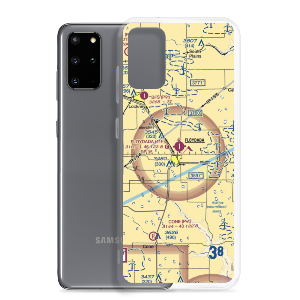 Floydada Municipal Airport (41F) VFR Sectional Samsung Case Samsung Galaxy S20 Plus model shown