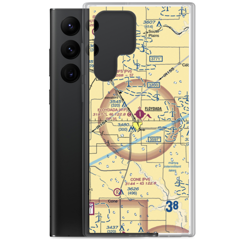 Floydada Municipal Airport (41F) VFR Sectional Samsung Case Samsung Galaxy S22 Ultra model shown