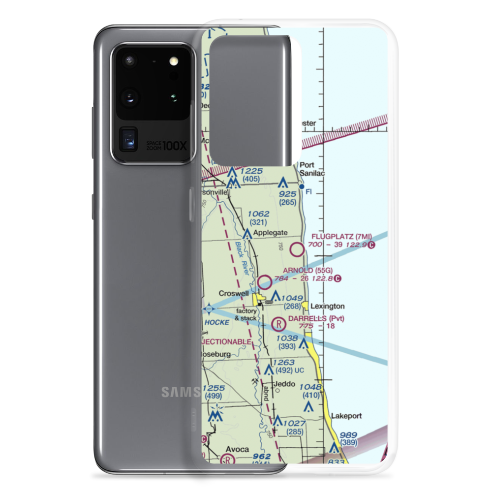 Flugplatz Airport (2MI7) VFR Sectional Samsung Case Samsung Galaxy S20 Ultra model shown