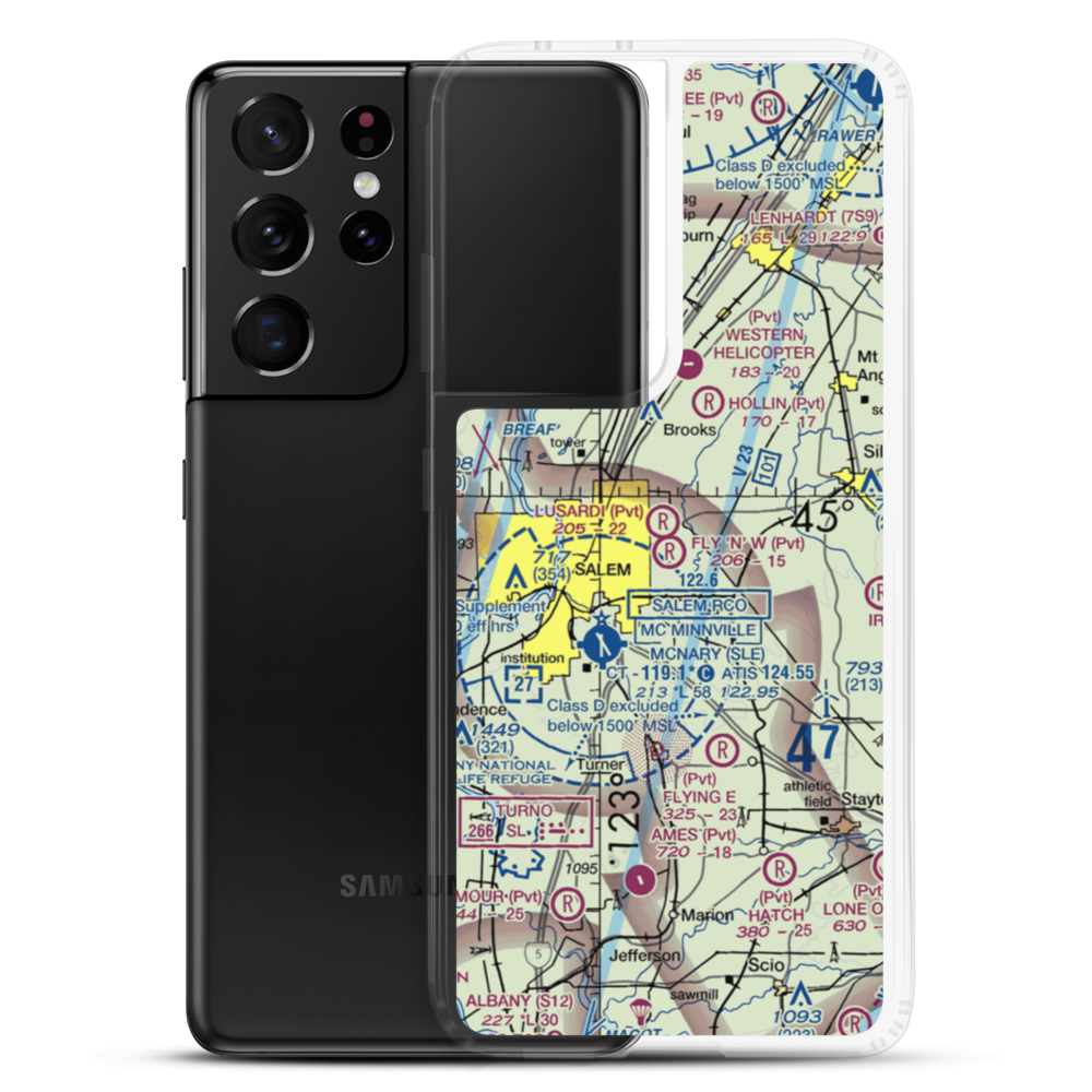 Fly 'N' W Airport (4OR5) VFR Sectional Samsung Case Samsung Galaxy S21 Ultra model shown