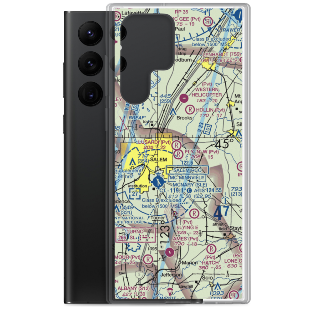 Fly 'N' W Airport (4OR5) VFR Sectional Samsung Case Samsung Galaxy S22 Ultra model shown