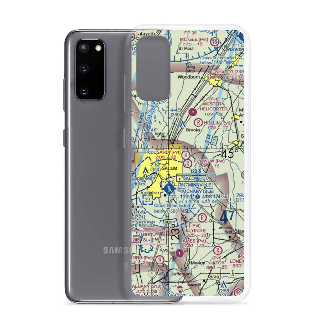 Fly 'N' W Airport (4OR5) VFR Sectional Samsung Case Samsung Galaxy S20 model shown