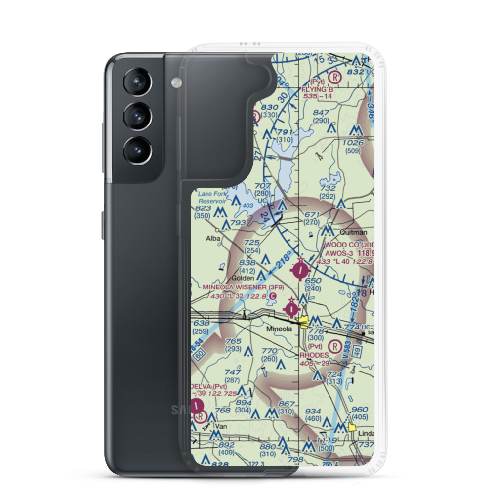 Fly 1 On Airport (XA90) VFR Sectional Samsung Case Samsung Galaxy S21 model shown