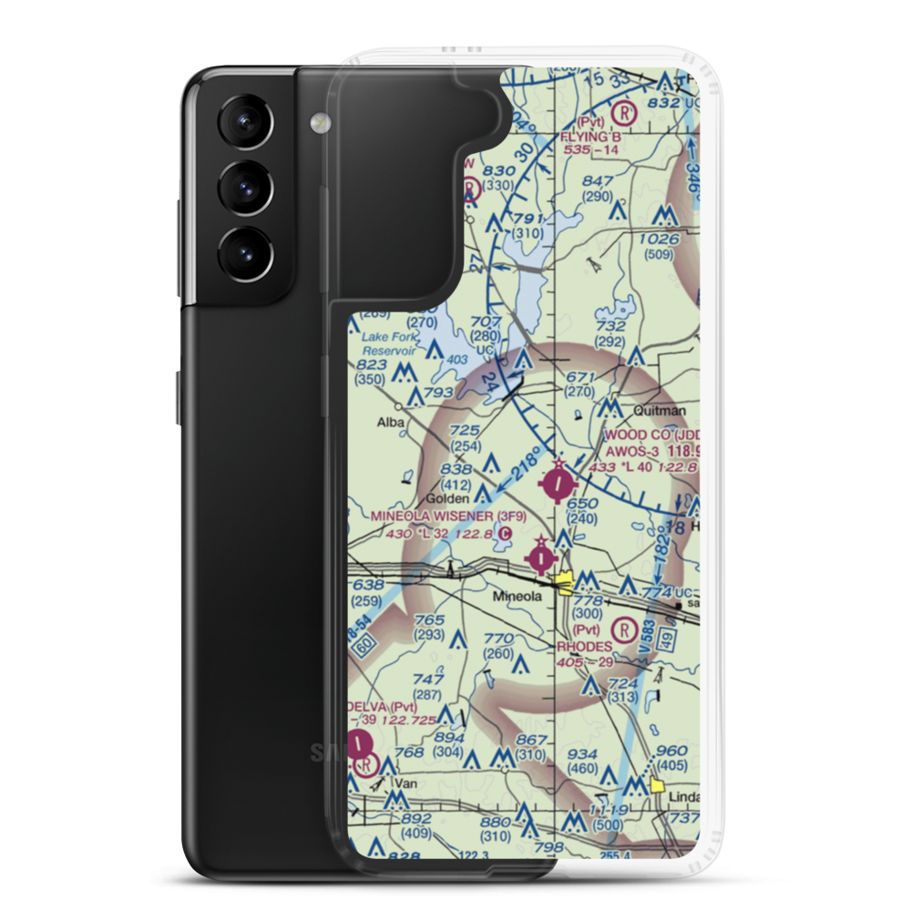 Fly 1 On Airport (XA90) VFR Sectional Samsung Case Samsung Galaxy S21 Plus model shown